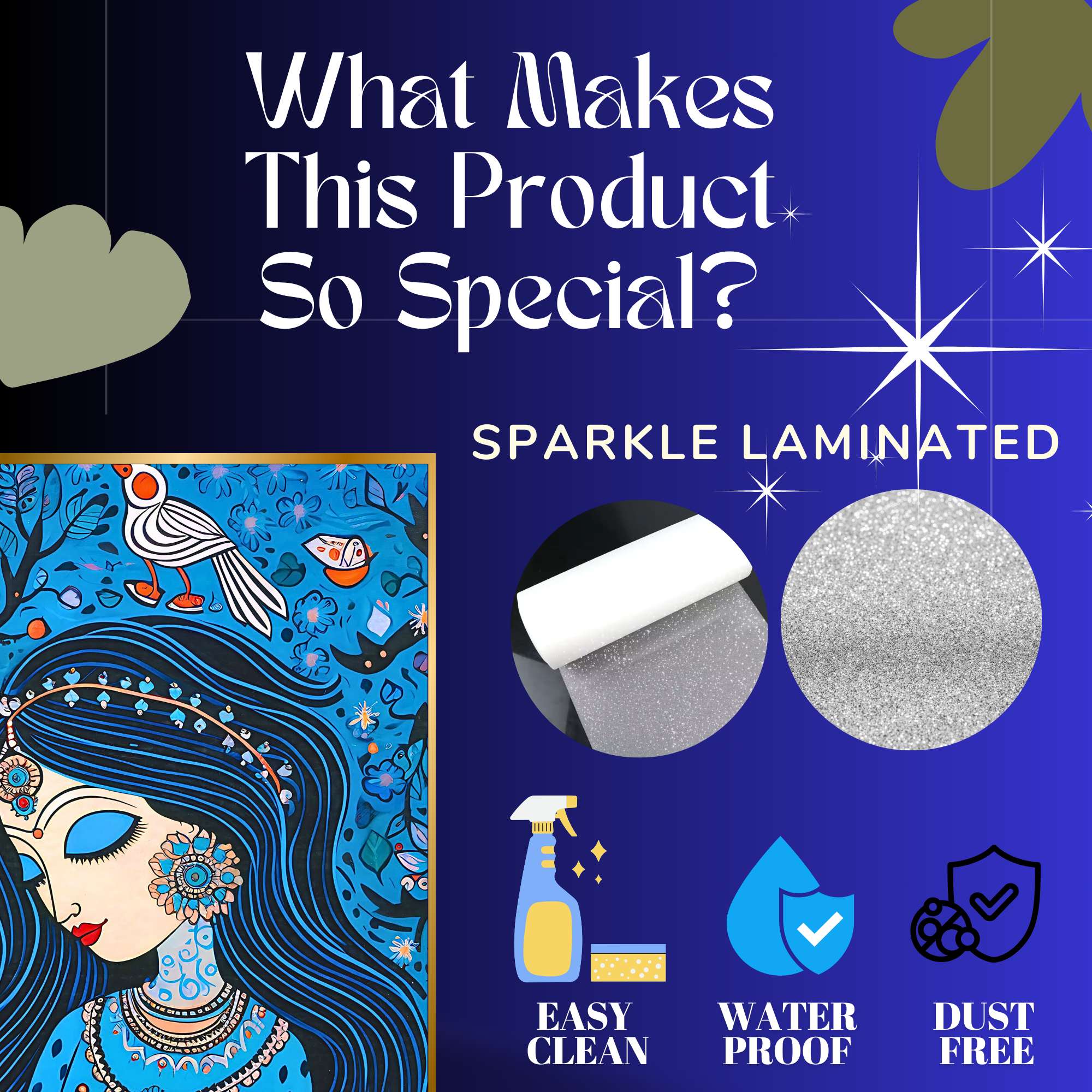 Set of Four Wall Paintings for Wall Dacoration Golden Framed Wall Paintings for Living Room & Bedroom Wall Art for Home Decoration & Office Wall Décor (13x10 inch CH-GD4-2) - Image 4